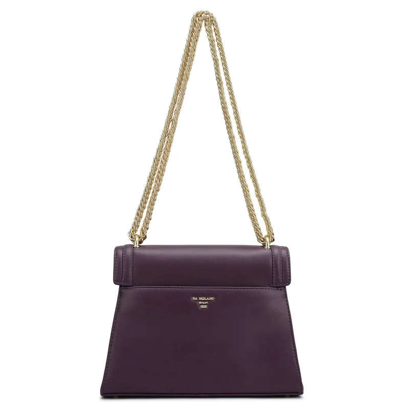Da Milano Grapevine Small Plain Leather Shoulder Bag - Grapevine for Women | Best Price UAE